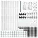 vidaXL Kerítés oszlopokkal Ezüst 1.5 x 100 m PVC-bevonatos acél