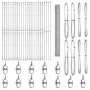 vidaXL Kerítés oszlopokkal Ezüst 1.6 x 100 m PVC-bevonatos acél