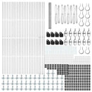 vidaXL Kerítés oszlopokkal Ezüst 1.6 x 100 m PVC-bevonatos acél