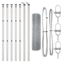 vidaXL Kerítés oszlopokkal Ezüst 0.8 x 10 m Acél