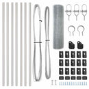 vidaXL Kerítés oszlopokkal Ezüst 0.8 x 10 m Acél