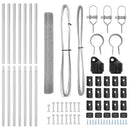 vidaXL Kerítés oszlopokkal Ezüst 1 x 10 m Acél