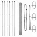 vidaXL Kerítés oszlopokkal Ezüst 1.5 x 10 m Acél