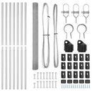 vidaXL Kerítés oszlopokkal Ezüst 1.6 x 10 m Acél