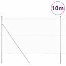 vidaXL Kerítés oszlopokkal Ezüst 1.6 x 10 m Acél