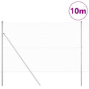 vidaXL Kerítés oszlopokkal Ezüst 1.6 x 10 m Acél