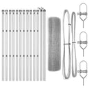 vidaXL Kerítés oszlopokkal Ezüst 0,4 x 25 m Acél