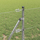 vidaXL Kerítés oszlopokkal Ezüst 0.5 x 25 m Acél