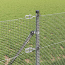 vidaXL Hegesztett dróthálós kerítés talaj rögzítés 25 x 0,8 m Ezüst