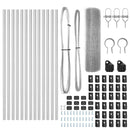 vidaXL Kerítés oszlopokkal Ezüst 0.8 x 25 m Acél