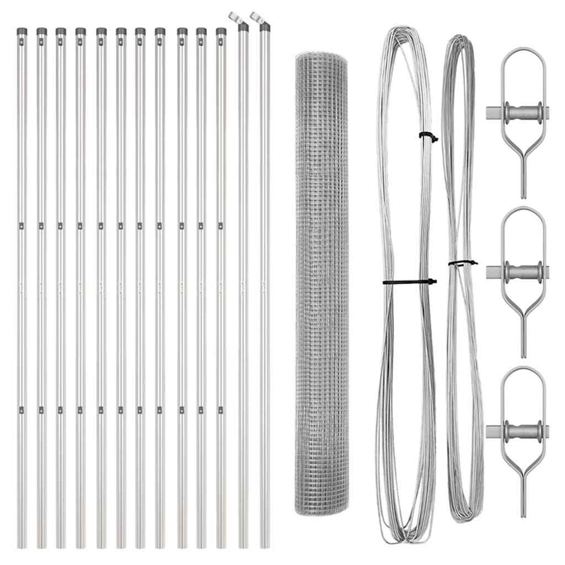 vidaXL Kerítés oszlopokkal Ezüst 1.2 x 25 m Acél