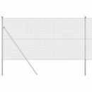 vidaXL Kerítés oszlopokkal Ezüst 1.4 x 25 m Acél