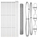 vidaXL Kerítés oszlopokkal Ezüst 1.4 x 25 m Acél