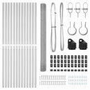 vidaXL Kerítés oszlopokkal Ezüst 1.5 x 25 m Acél