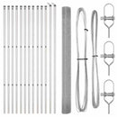 vidaXL Kerítés oszlopokkal Ezüst 1.6 x 25 m Acél