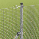 vidaXL Hegesztett dróthálós kerítés talaj rögzítés 50 x 1,5 m Ezüst