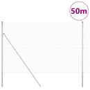 vidaXL Kerítés oszlopokkal Ezüst 1.5 x 50 m Acél