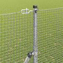 vidaXL Kerítés oszlopokkal Ezüst 1.5 x 50 m Acél