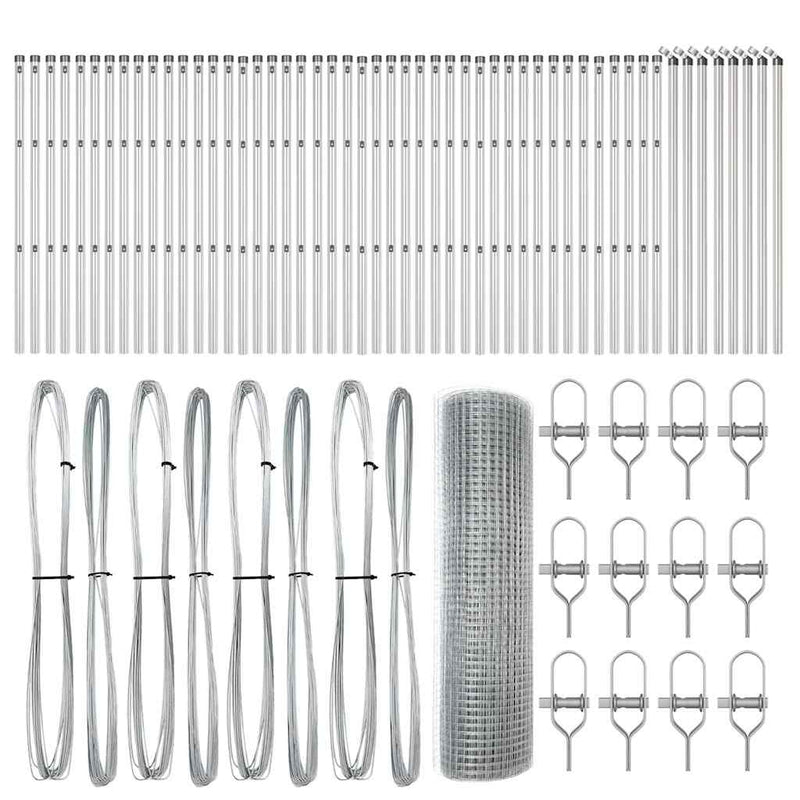 vidaXL Kerítés oszlopokkal Ezüst 0.6 x 100 m Acél