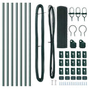 vidaXL Kerítés oszlopokkal Zöld 0,4 x 10 m Acél