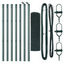 vidaXL Kerítés oszlopokkal Zöld 0,6 x 10 m Acél