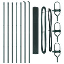 vidaXL Kerítés oszlopokkal Zöld 1.2 x 10 m Acél