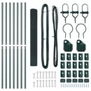 vidaXL Kerítés oszlopokkal Zöld 1.4 x 10 m Acél