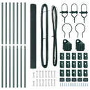 vidaXL Kerítés oszlopokkal Zöld 1.5 x 10 m Acél