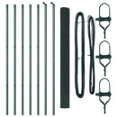 vidaXL Hegesztett dróthálós kerítés talaj rögzítés 10 x 1,5 m Zöld