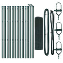 vidaXL Kerítés oszlopokkal Zöld 0,4 x 25 m Acél