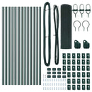 vidaXL Kerítés oszlopokkal Zöld 0,4 x 25 m Acél