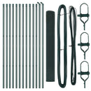 vidaXL Kerítés oszlopokkal Zöld 1.2 x 25 m Acél