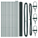 vidaXL Kerítés oszlopokkal Zöld 1.5 x 25 m Acél