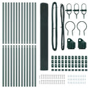 vidaXL Kerítés oszlopokkal Zöld 1.6 x 25 m Acél