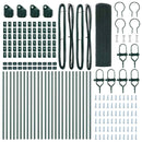 vidaXL Kerítés oszlopokkal Zöld 0.5 x 50 m Acél