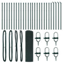 vidaXL Kerítés oszlopokkal Zöld 0.5 x 50 m Acél