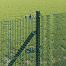 vidaXL Hegesztett dróthálós kerítés talaj rögzítés 50 x 0,8 m Zöld