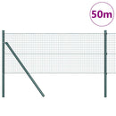 vidaXL Kültéri hegesztett drótkerítés talaj rögzítő 50 x 0,8 m Zöld