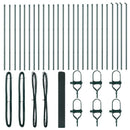 vidaXL Kültéri hegesztett drótkerítés talaj rögzítő 50 x 1 m Zöld Háló