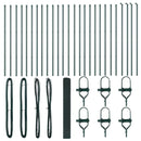 vidaXL Kerítés oszlopokkal Zöld 1.4 x 50 m Acél