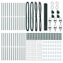 vidaXL Kerítés oszlopokkal Zöld 1.4 x 50 m Acél