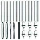 vidaXL Kerítés oszlopokkal Zöld 1.5 x 50 m Acél