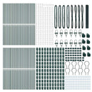 vidaXL Kerítés oszlopokkal Zöld 1 x 100 m Acél