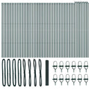 vidaXL Kerítés oszlopokkal Zöld 1 x 100 m Acél