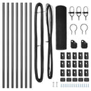 vidaXL Kerítés oszlopokkal Szürke 0,6 x 10 m Acél