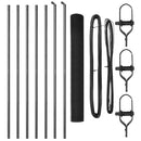 vidaXL Kerítés oszlopokkal Szürke 1 x 10 m Acél