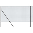 vidaXL Kültéri hegesztett drótkerítés talaj rögzítő 10 x 1,2 m Szürke