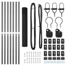 vidaXL Kerítés oszlopokkal Szürke 1.2 x 10 m Acél