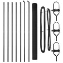 vidaXL Kerítés oszlopokkal Szürke 1.6 x 10 m Acél