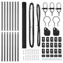 vidaXL Kerítés oszlopokkal Szürke 1.6 x 10 m Acél